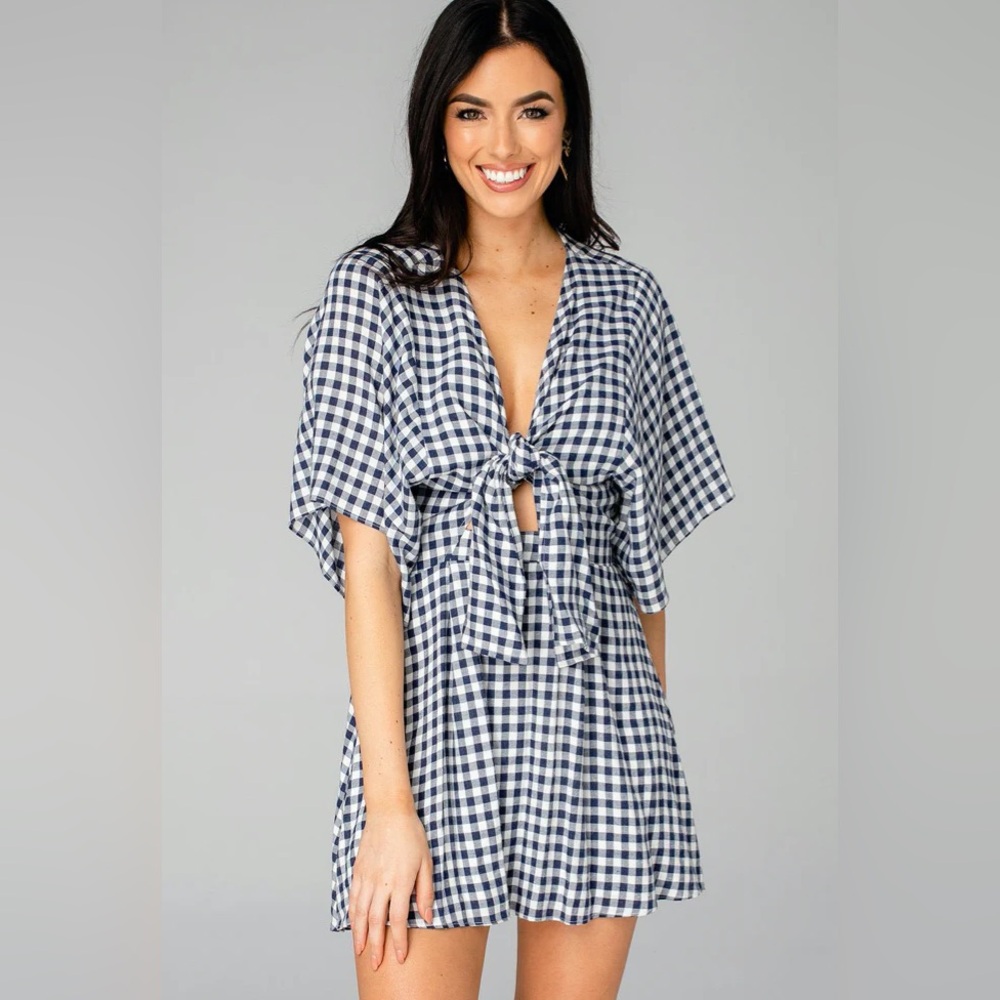 Buddy Love Connie Dress - Navy and White Gingham